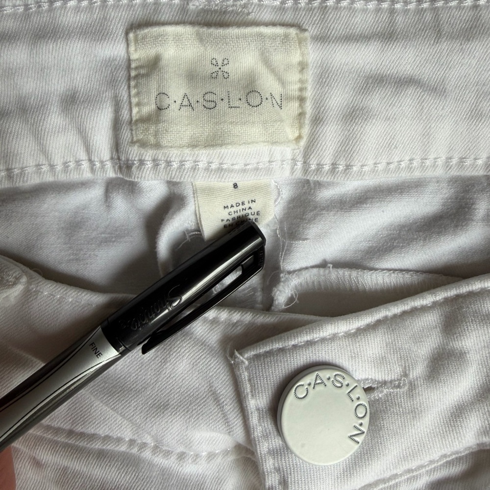 Caslon Stretch Cotton Chino Women’s White Pants - Picture 6 of 10